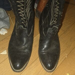 Men's Black Western Boots